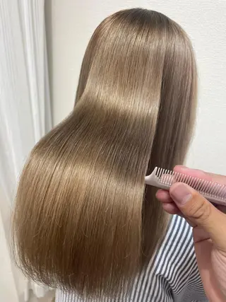 ロング カラー ケアブリーチ /髪質 改善/古橋圭史郎のヘアスタイル