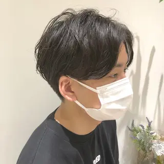 ショート パーマ メンズ 隠れ家サロンso you所属・yukimi .のヘアスタイル