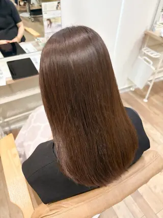 ミディアム カラー ブラウンカラー tomokaのヘアスタイル