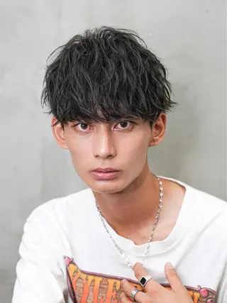 ショート パーマ メンズ MEN'S  HAIR SENSE 渋谷神南所属・🔥メンズ特化🔥 YUTAのヘアスタイル