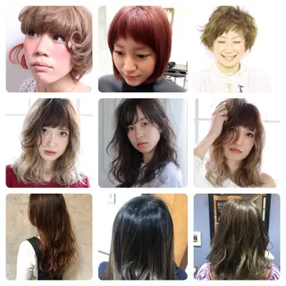 ミディアム カラー 髪質改善&ブリーチ 伊勢 祐一郎のヘアスタイル