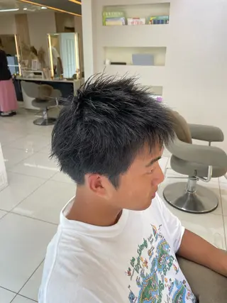 ショート メンズ 髪質改善/縮毛/トリ ートメント/平野広大のヘアスタイル