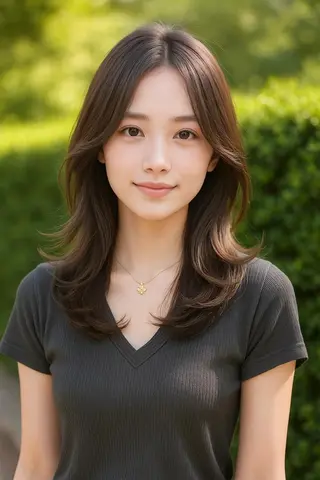 セミロング カラー パーマ さく/髪質改善× 縮毛矯正/町田のヘアスタイル