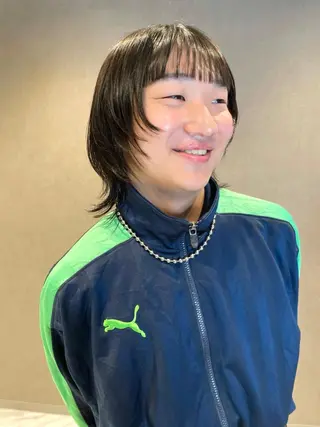 ミディアム パーマ、ストパー モデル募集、ちはるのヘアスタイル