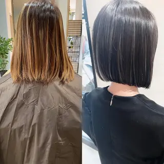 ショート カラー VERBENA所属・ハイライト／艶カラー 大河シンジのヘアスタイル