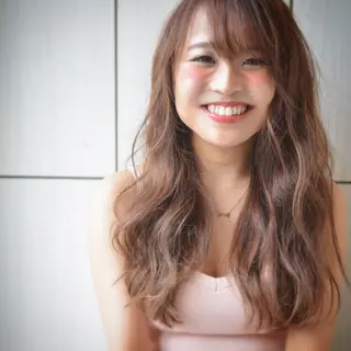 セミロング カラー パーマ 上新庄NO1髪質改善 See.店長深田強のヘアスタイル