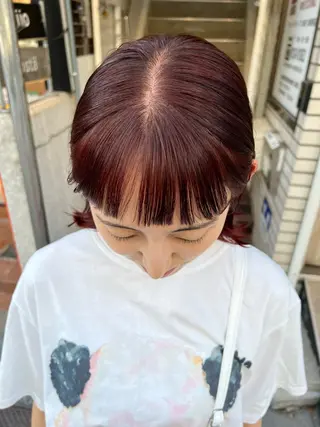 ミディアム カラー ツキノキ ミナのヘアスタイル