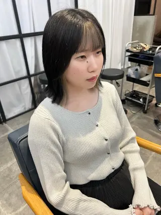 ミディアム カラー newi梅田🫧韓国 ヘア🫧sakiのヘアスタイル