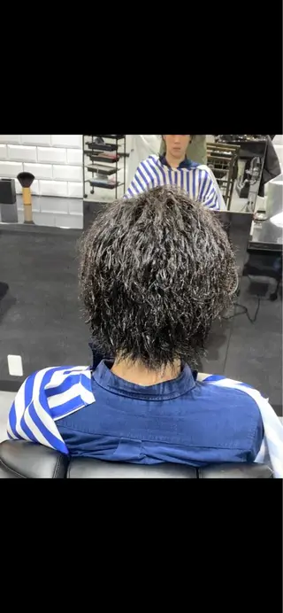 ミディアム パーマ メンズ 前田賢生 ご新規様はNGのヘアスタイル