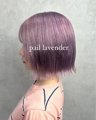 ショート カラー 💎色落ち綺麗に白肌 ラベンダー💎りんのヘアスタイル