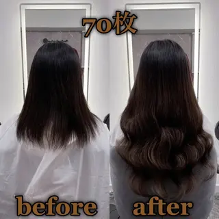 ロング KOSEI シールエクステのヘアスタイル
