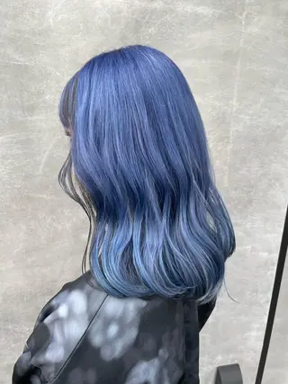 ミディアム カラー 青田 明日海のヘアスタイル