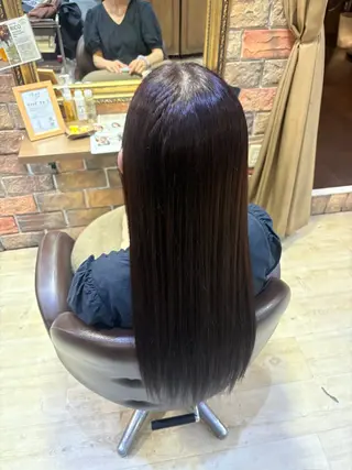 ロング カラー 髪質改善/縮毛矯正 💜COCORO💜のヘアスタイル