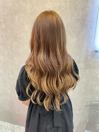 ロング rina／ベージュ ワンホン/韓国ヘアのヘアスタイル