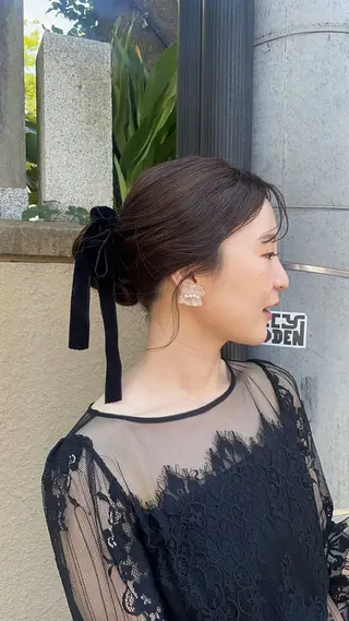 ヘアアレンジ 白髪ぼかし 👒堀江・ヨンスクのヘアスタイル