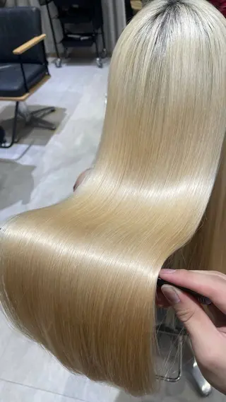 ロング ハッシュカット🖤 レイヤー/透けカラーのヘアスタイル