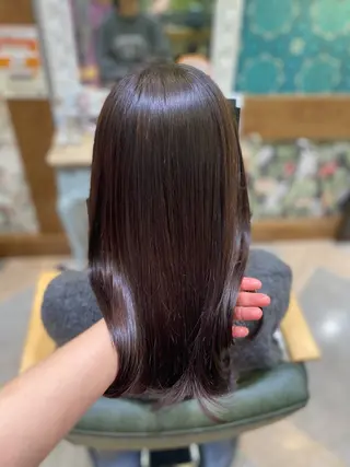 セミロング カラー ZAZA  新宿 杉瀧芽衣のヘアスタイル