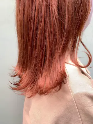 ミディアム カラー ミディアムパーマ /癖毛パーマのヘアスタイル