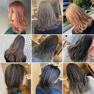 セミロング カラー AVANCE京橋所属・ハイトーンヘア/ 島崎　タクミのヘアスタイル