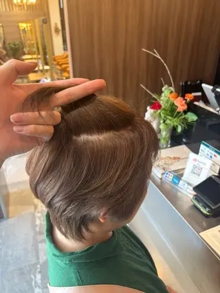 ショート カラー 傷めない白髪ぼかし/ ワタナベユウマのヘアスタイル
