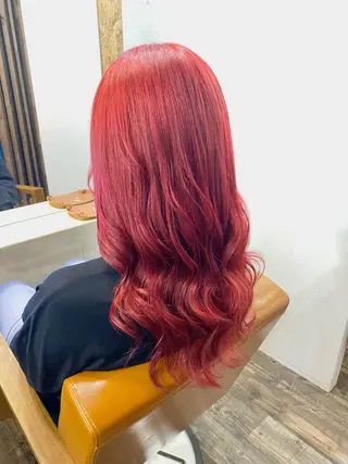 ロング カラー ブリーチ毛対応酸性 ストレート🌈サキのヘアスタイル