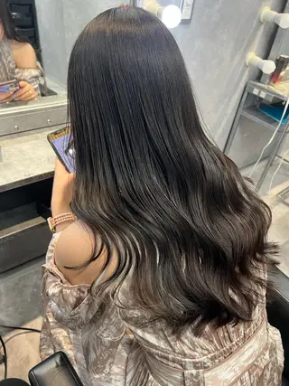 ミディアム カラー mimiiy梅田 中崎町ハイトーンのヘアスタイル