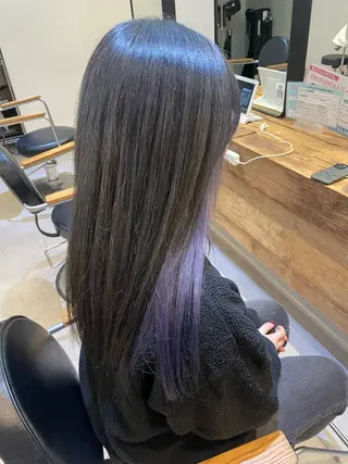 セミロング カラー SINCE【シンス】所属・Hika.ハイトーン 髪質改善🩵ᩚ🫧のヘアスタイル