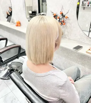 ショート 🦋ハイトーン🦋 石山 希理🦋のヘアスタイル