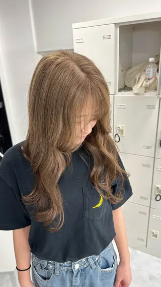 ロング カラー ダブルカラー 韓国ヘアKYONのヘアスタイル