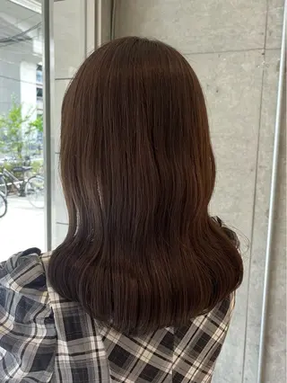 セミロング 透明感カラー/顔周り カット🎀ヒラバルのヘアスタイル