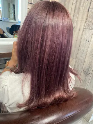 ミディアム カラー Re:MAKE所属・ジャニヲタ美容師 推しカラー中平海帆のヘアスタイル