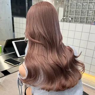 ロング カラー cinq PROJECT所属・ミルクティーベージュ 🐱【Ryo】のヘアスタイル