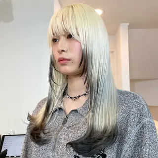 ロング カラー meme原宿所属・ブロンド・ハイトーン /遠藤将太のヘアスタイル