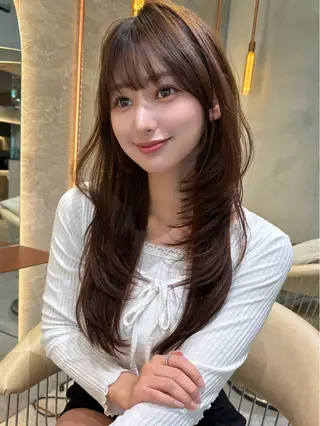 ロング カラー 髪質改善　ANFINI 仙台所属・仙台Ｉ韓国レイヤー Ｉ髪質改善Ｉ伊藤拓海のヘアスタイル