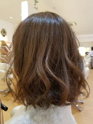 ミディアム カラー 髪質改善/ハイライト 小林秀樹のヘアスタイル