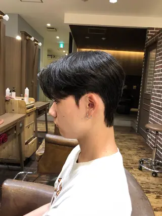 パーマ メンズ 韓国メンズヘア シンユウのヘアスタイル