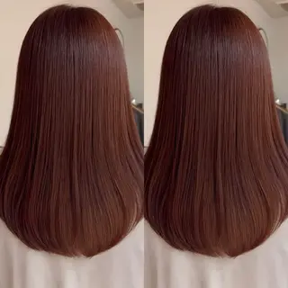 ミディアム カラー 山口生真 ✂︎小顔矯正カットのヘアスタイル