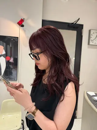 セミロング カラー コノカ/暖色カラー/ 透明感カラーのヘアスタイル