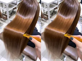 ロング まつパ/ツヤカラー/ 縮毛矯正/岸川美月のマツエク・マツパデザイン