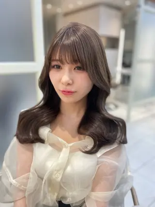 ミディアム 顔周り/透明感カラー /韓国ヘア/TAKUのヘアスタイル