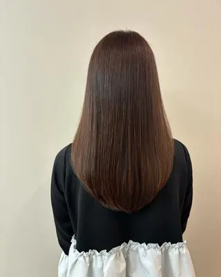 ロング カラー 角谷 靖子のヘアスタイル