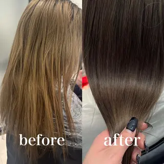 ロング カラー 髪質改善/縮毛矯正 艶カラー/珠聡のヘアスタイル