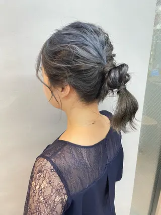 ミディアム カラー ヘアアレンジ 女性リピ90%🍨 🩷佐藤みずきのヘアスタイル