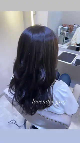 セミロング RIYA❤︎ Aujuaソムリエのヘアスタイル