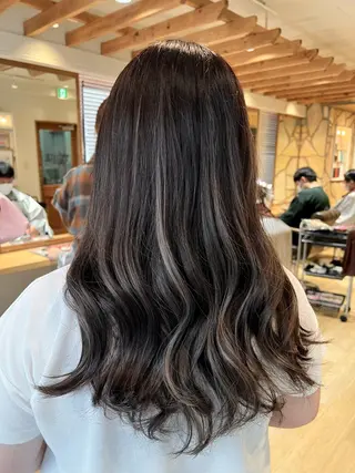 セミロング カラー 渋谷ハイトーン/ デザインカラー阿部のヘアスタイル