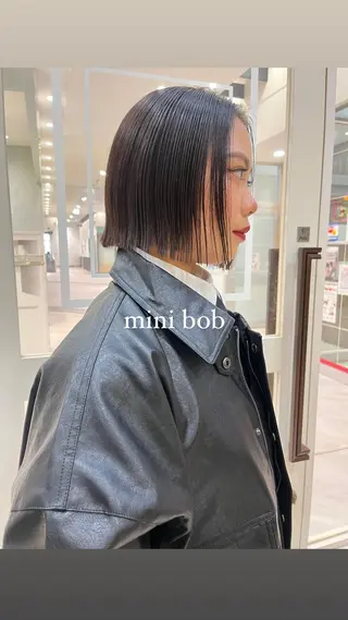 ショート 黒田瀬奈/ボブ まろやかベージュのヘアスタイル