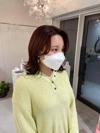 ミディアム カラー Koto🌿 ブリーチなしカラーのヘアスタイル