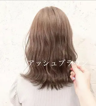 ミディアム 🦋ミルクティーベー ジュ🦋mayukiのヘアスタイル