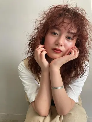 ロング パーマ 斉藤 瑞恵のヘアスタイル