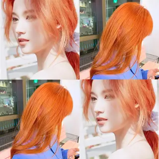 ミディアム カラー ヘアアレンジ 🍒暖色✖️レイヤー ／Haruna🍒のヘアスタイル